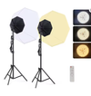 Iluminus IL-YX-DP02 kit de 2 luces bicolor con softbox octogonal y trípodes