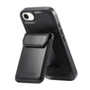 Carcasa CaseNeo Retro para iPhone 17e negra, tarjetero desmontable