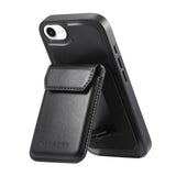 Carcasa CaseNeo Retro para iPhone 17e negra, tarjetero desmontable