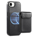 Carcasa CaseNeo Retro para iPhone 17e negra, compartimentos para tarjetas
