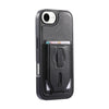 Carcasa CaseNeo Retro para iPhone 17e negra, tarjetero desmontable