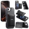 Carcasa CaseNeo Retro con tarjetero magnético para iPhone 17e negra