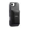 Carcasa CaseNeo Retro para iPhone 17e negra, tarjetero desmontable