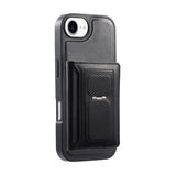 Carcasa CaseNeo Retro para iPhone 17e negra, tarjetero desmontable