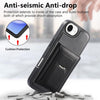 Carcasa CaseNeo Retro para iPhone 17e negra, vista trasera