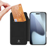 Funda Flip Cover DUX DUCIS Skin Pro para iPhone 17 Pro negra, ranura para tarjeta
