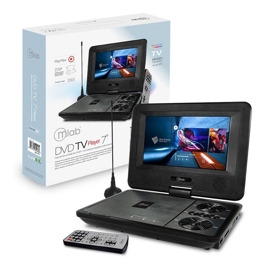 Dvd Portátil Con Tv Microlab 7" + Funda Protectora