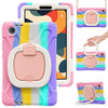 Funda antigolpes rosada con soporte giratorio 360 grados y correa de hombro para Lenovo Tab K9 / Tab One 8.7