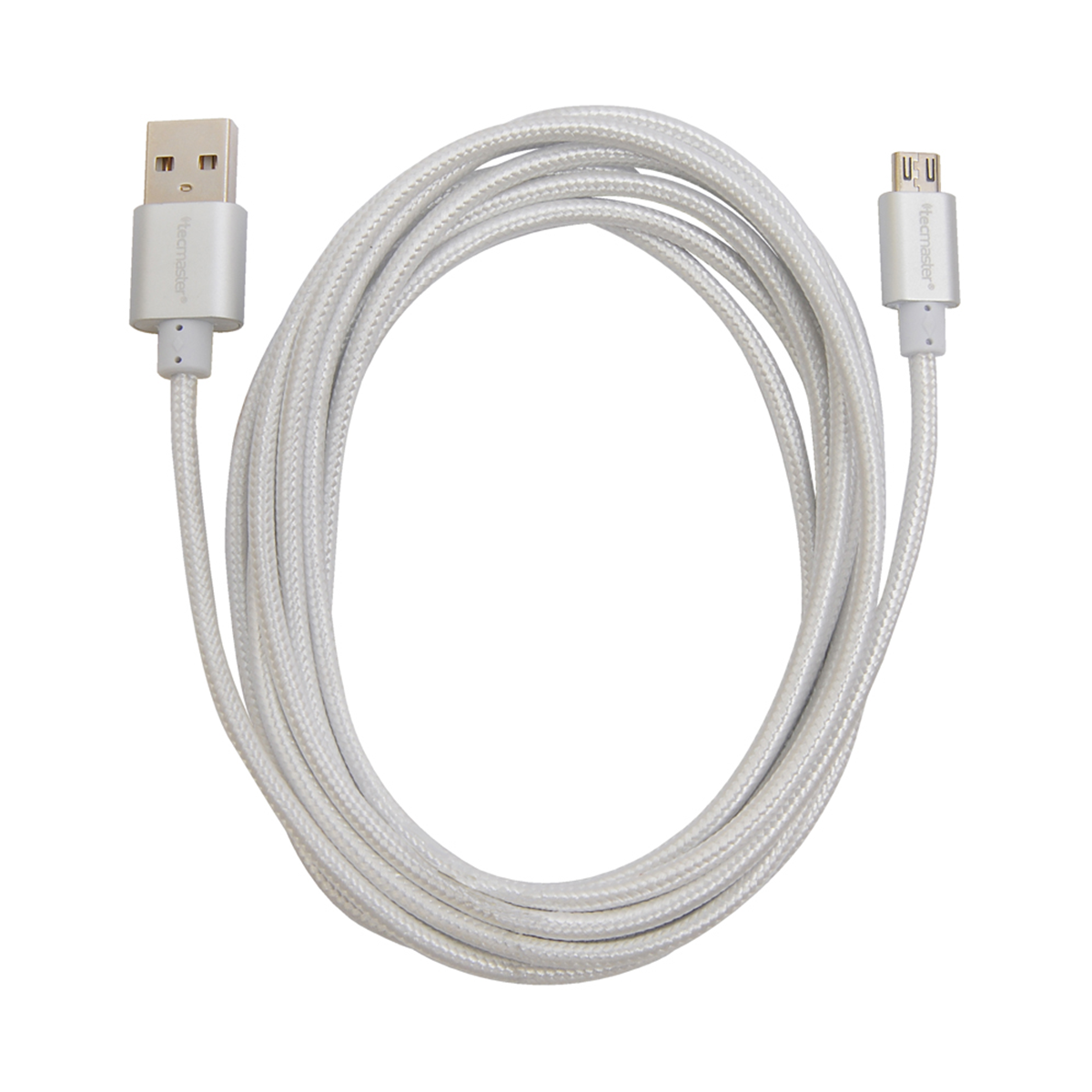 Cable Tecmaster Micro Usb 2,5 Metros Reforzado
