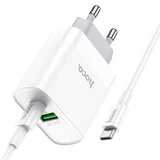Cargador hoco C80A 20W con cable USB-C a USB-C incluido
