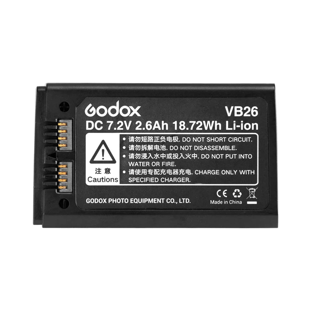 Godox VB26 Batería de Repuesto Para Flash V1 (para cualquiera de sus versiones, canon, nikon, sony, fuji)