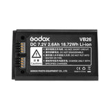 Godox VB26 Batería de Repuesto Para Flash V1 (para cualquiera de sus versiones, canon, nikon, sony, fuji)