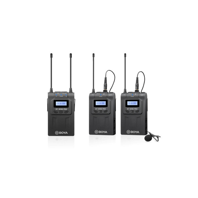 Boya BY-WM8 PRO K2 Sistema de micrófono inalámbrico doble ( Receptor+ 2 Transmisores )