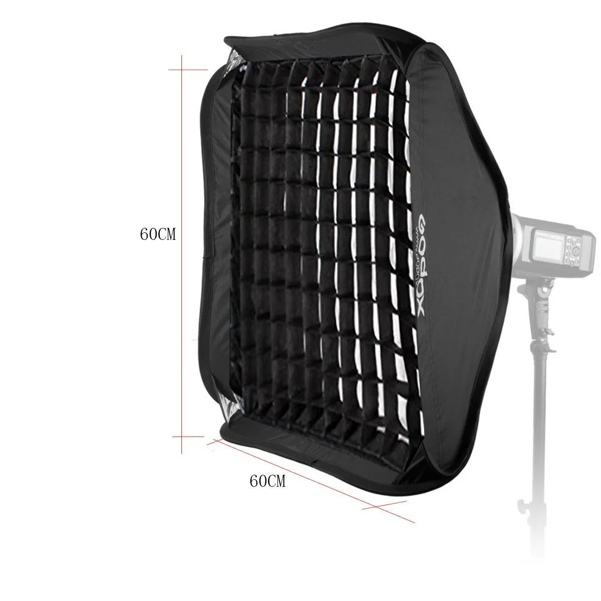 Godox Caja de Luz 60x60 con Grid  Softbox Montura Tipo Bowens