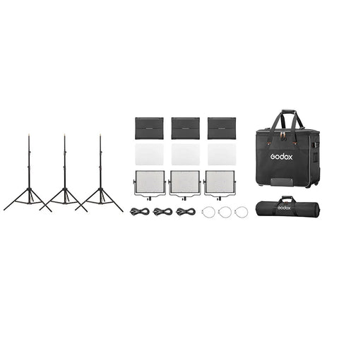 Godox P120Bi K2 Kit de 3 Luces Con Trípodes