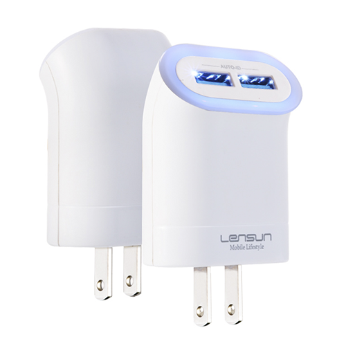 Cargador Dual Carga Rapida 2.4a Lensun
