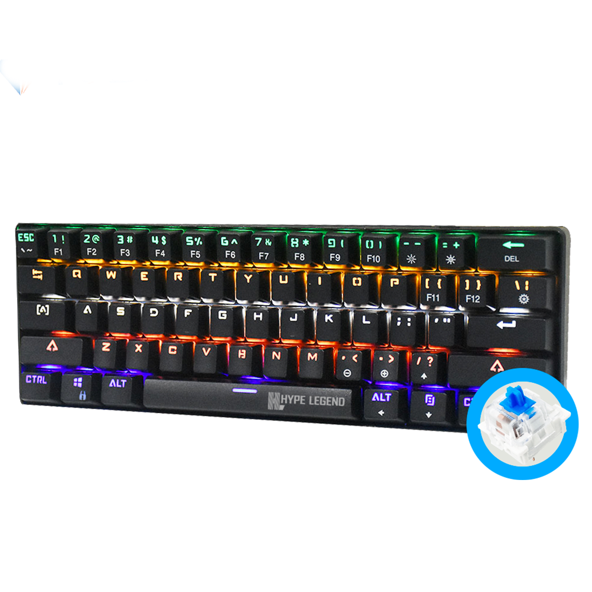 Teclado Gamer Mecanico Rebel Rgb Switch Outemu Blue