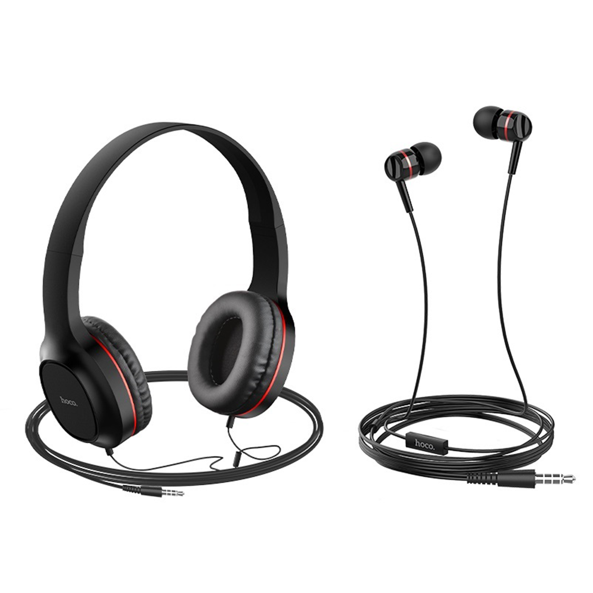 Audifonos Kit 2 en 1 Con Microfono W24 Negro