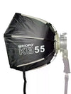 Triopo K3-55+TR-07C Softbox Octogonal Armado Instantáneo Montura Bowens y Speedlight 55 Cm