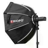 Triopo KX-55 Softbox Octogonal Para Speedlight Con Soporte Para Trípode 55cm