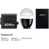 Ulanzi 40W PRO L023 Led Ultra Compacto y Potente Con Reflector,  Difusor y Fuente de Poder L075