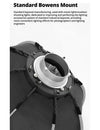 Triopo K2-120 Softbox Octogonal Armado Fácil 120cm Montura Bowens