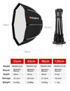 Triopo K2-55 Softbox Octogonal Armado Fácil 55cm Montura Bowens
