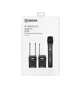 Boya BY-WM8 Pro-K4 Micrófono Inalámbrico UHF Doble, de Mano y Lavalier
