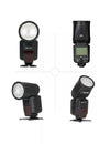 Triopo R1 Flash Cabeza Redonda, TTL, 2.4G Compatible Con Canon y Nikon