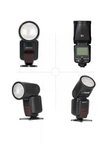 Triopo R1 Flash Cabeza Redonda, TTL, 2.4G Compatible Con Canon y Nikon