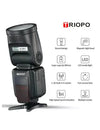 Triopo R1 Flash Cabeza Redonda, TTL, 2.4G Compatible Con Canon y Nikon