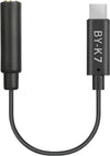 Boya BY-K7 Mini Cable Adaptador Para DJI OSMO Action 3.5mm TRS Hembra a USB-C Macho