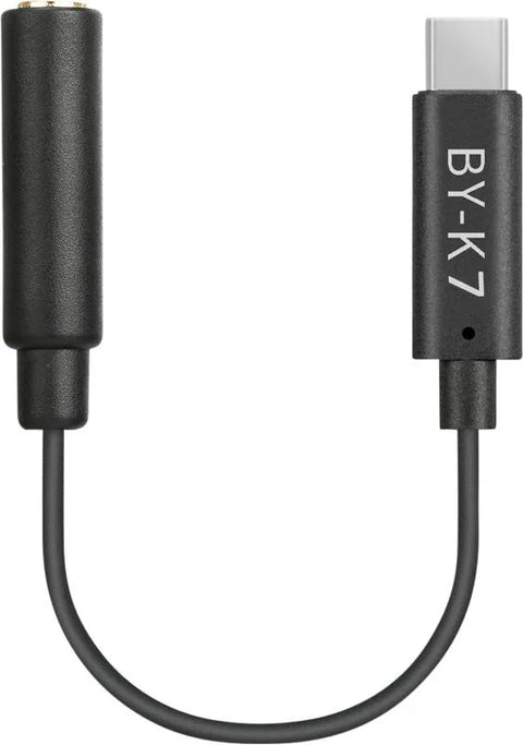 Boya BY-K7 Mini Cable Adaptador Para DJI OSMO Action 3.5mm TRS Hembra a USB-C Macho