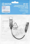 Boya BY-K7 Mini Cable Adaptador Para DJI OSMO Action 3.5mm TRS Hembra a USB-C Macho