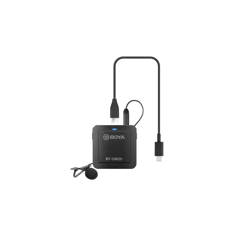 Boya BY-DM20 Kit de micrófonos y accesorios para grabación doble USB/Lightning/USB-C
