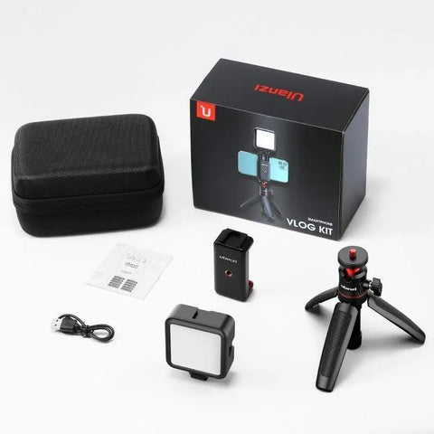 Ulanzi Vlog Kit 7 Vlogging Kit Trípode, Luz y Soporte de Teléfonos
