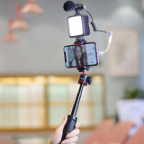 Ulanzi Vlog Kit 7 Vlogging Kit Trípode, Luz y Soporte de Teléfonos