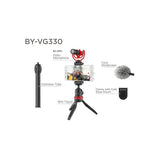 Boya BY-VG330 - Kit de Micrófono Para Teléfonos Con Trípode