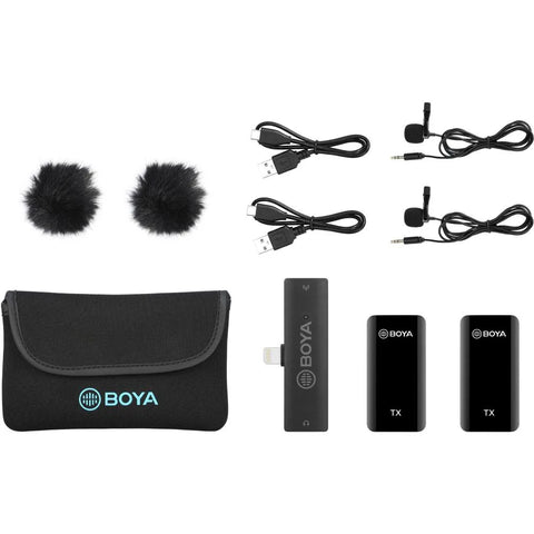 Boya BY-XM6-S4 Micrófono Digital Doble Para Dispositivos iOS Conector Lightning (2.4 GHz)