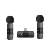 Boya BY-V2 Micrófono Inalámbrico Doble Ultra Compacto y Portable 2.4GHz Conector Lightning
