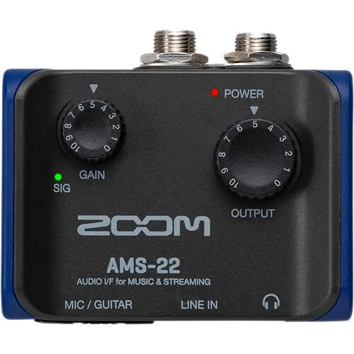 Zoom AMS-22 2x2 Interfaz de Audio Para Teléfonos, Tablets o Computador