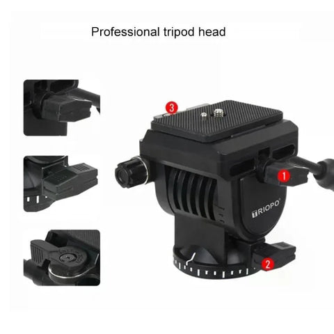 Triopo HY-350 Cabezal de Video Fluido Para Cámaras de Hasta 8 Kg