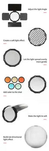 Triopo TR-09 Set Accesorios Para Flash Speedlight Redondo