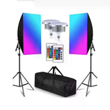 Iluminus Kit de Luces Led RGB Con Softbox IL-YX-RGX02