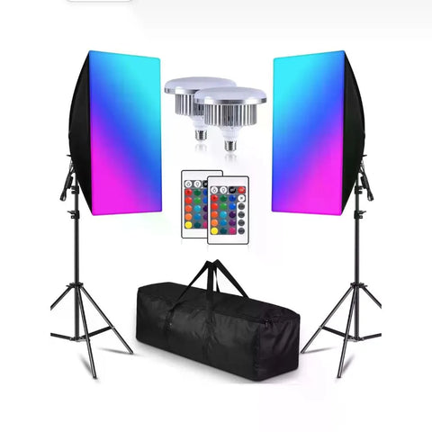 Iluminus Kit de Luces Led RGB Con Softbox IL-YX-RGX02