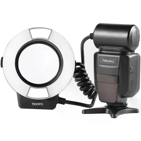 Triopo TR-15EXC (para Canon) Flash Anular Para Macro Fotografía Para Canon Con Luz Led