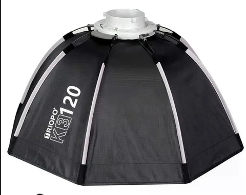Triopo K3-120 Softbox Armado Instantáneo Octogonal Montura Bowens