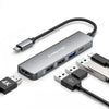 Lemorele TC101 Hub USB-C  5 en 1 con HDMI 4K y Carga Rápida Para Profesionales en Movimiento