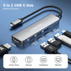 Lemorele TC101 Hub USB-C  5 en 1 con HDMI 4K y Carga Rápida Para Profesionales en Movimiento