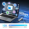 Lemorele TC101 Hub USB-C  5 en 1 con HDMI 4K y Carga Rápida Para Profesionales en Movimiento